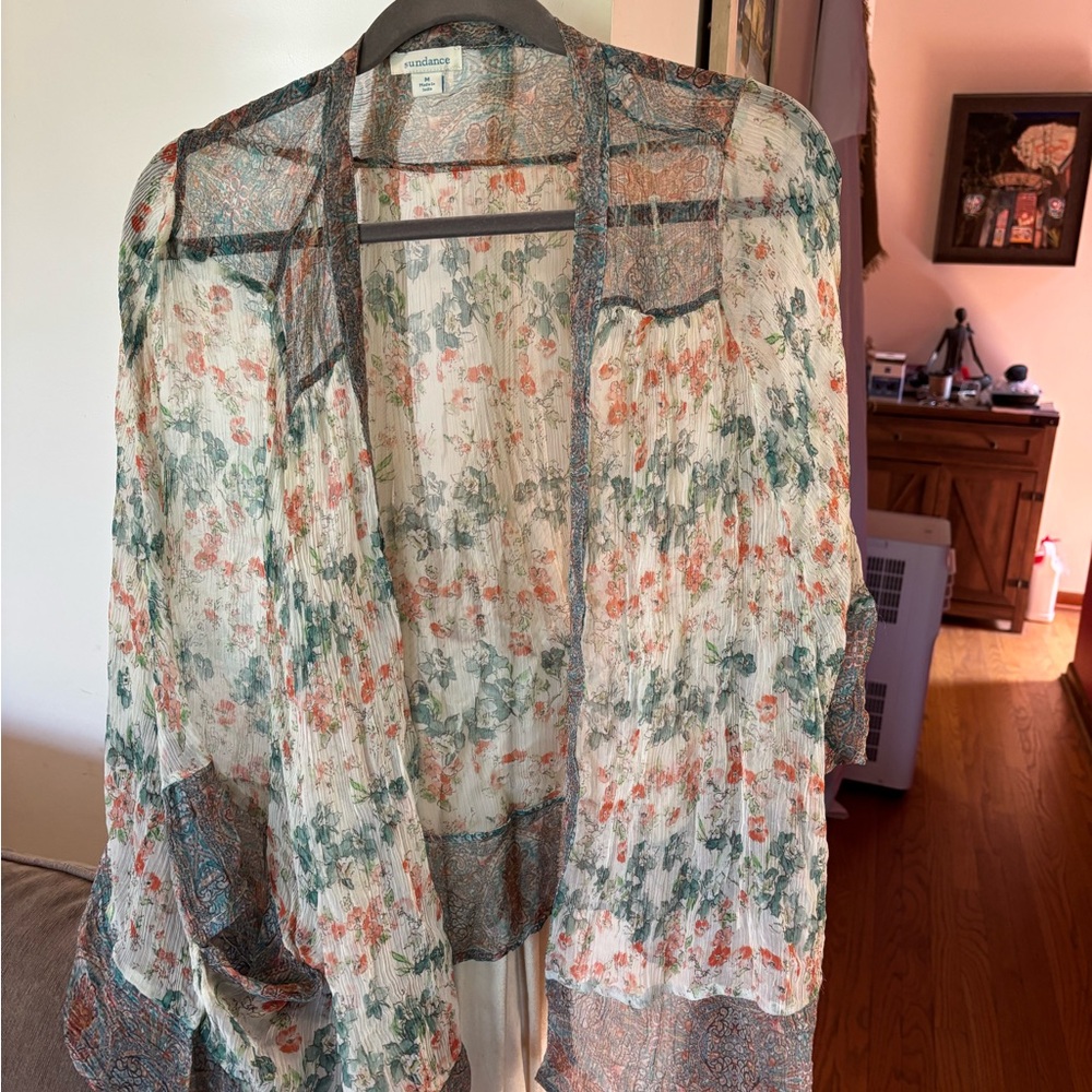Sundance Paisley Sheer Kimono